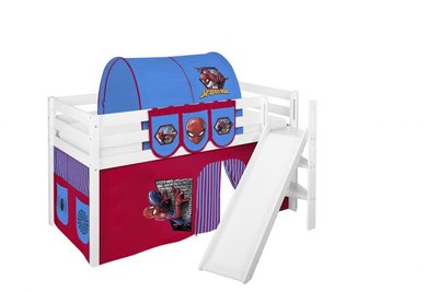 Halfhoogslaper Spiderman met tent en schuine glijbaan