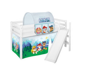 Halfhoogslaper Paw Patrol met tent en schuine glijbaan