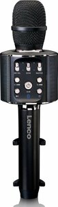 Lenco BMC-090BK Bluetooth Karaoke Microfoon met Speaker en Verlichting Zwart