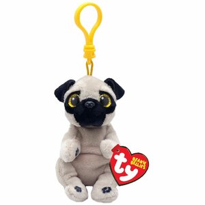 TY Beanie Babies Bellies Clip Knuffel Hond Izzy 10 cm