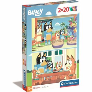 Clementoni Supercolor Puzzel Bluey 2x20 Stukjes