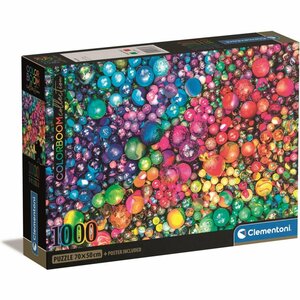 Clementoni Puzzel Color Marvelous Mables 1000 Stuks + Poster