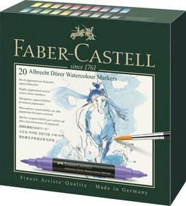 Faber Castell FC-160320 Aquarel Marker Albrecht Dürer Doos met 20 Stuks Faber Castell FC-160320 Aquarel Marker Albrecht Dürer Doos met 20 Stuks