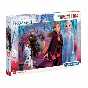 Clementoni Disney Frozen 2 Supercolor Puzzel 104 Stukjes Clementoni Disney Frozen 2 Supercolor Puzzel 104 Stukjes