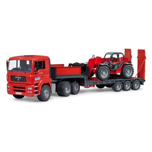 Bruder 02774 MAN TGA Dieplader met Manitou Telescooplader Bruder 02774 MAN TGA Dieplader met Manitou Telescooplader