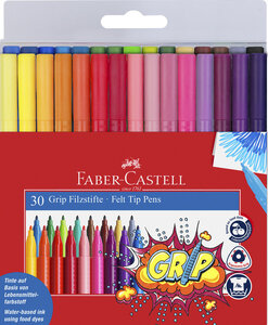 Faber Castell FC-155335 30 Viltstiften Grip Doos 6 Stuks Faber Castell FC-155335 30 Viltstiften Grip Doos 6 Stuks