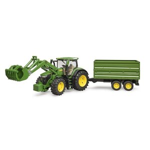 Bruder John Deere 7R 350 met Voorlader en Aanhanger Bruder John Deere 7R 350 met Voorlader en Aanhanger