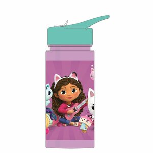 Gabby's Dollhouse Drinkfles 500 ml Roze/Groen Gabby's Dollhouse Drinkfles 500 ml Roze/Groen