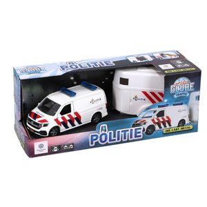 Kids Globe Traffic Volkswagen Transporter Politie + Aanhanger NL Kids Globe Traffic Volkswagen Transporter Politie + Aanhanger NL