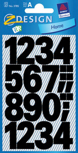 Avery AV-3785 Cijferetiket 2 Vel Watervast Zwart 10 Setjes met 2 Vel Avery AV-3785 Cijferetiket 2 Vel Watervast Zwart 10 Setjes met 2 Vel