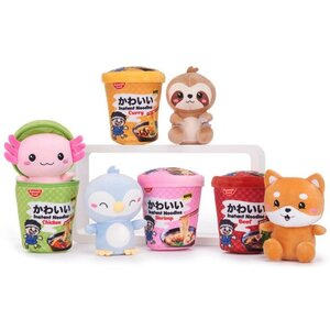 Kawaii Knuffel Noodle Pot met Dier Assorti