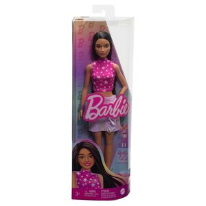 Barbie Fashionista Pop Roze Trui Donker Haar