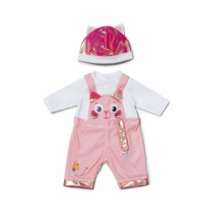 Baby Born Kat Onesie met Muts Roze/Wit