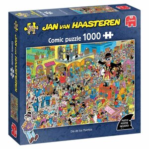 Jumbo Puzzel Jan van Haasteren Día De Los Muertos 1000 Stukjes + Poster