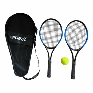 SportX Tennisset Assorti Blauw/Zwart