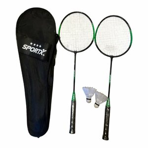 SportX Badmintonset 4 Sterren Assorti Groen/Zwart