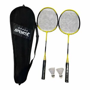 SportX Badmintonset 5 Sterren Assorti Geel/Zwart