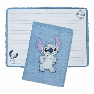 Disney Stitch Pluchen Notitieboekje A5 Blauw