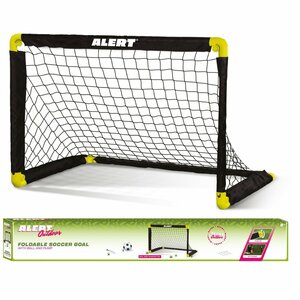 Alert Opvouwbaar Doel 91x61x61 cm + Voetbal en Pomp Zwart/Geel