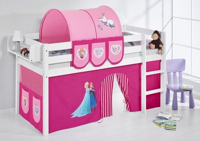 Halfhoogslaper Frozen Roze met tent