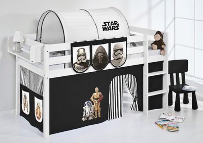 Halfhoogslaper Star Wars Zwart met tent