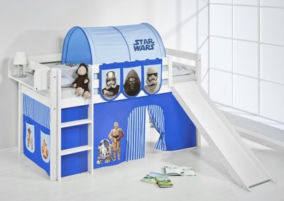 Halfhoogslaper Star Wars Blauw met tent en glijbaan