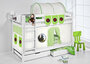 Stapelbed Dragons Groen met tent en lattenbodems_