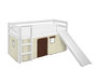 Halfhoogslaper Bruin beige met tent en glijbaan_