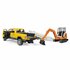 Bruder 02546 Ram 2500 Power Wagen Rental Service met Aanhangwagen + Minibagger_
