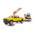 Bruder 02546 Ram 2500 Power Wagen Rental Service met Aanhangwagen + Minibagger_
