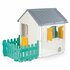 Dolu Speelhuis 122.5x104x156 cm + Geluid Wit/Groen/Grijs/Geel_
