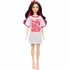 Barbie Fashionista Pop Witte Jurk Donker Haar_