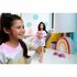 Barbie Fashionista Pop Witte Jurk Donker Haar_