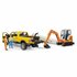 Bruder 02546 Ram 2500 Power Wagen Rental Service met Aanhangwagen + Minibagger_
