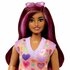 Barbie Fashionista Pop Hartjes Jurk Donker Haar_