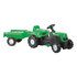 Dolu Traptractor met Aanhanger & Claxon Groen/Zwart_