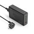 Hama USB Laadstation 5 Poorten GaN Snellader 4x USB-C 1x USB-A PD 240W Zwart_