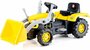Dolu Traptractor met Voorlader & Claxon Geel/zwart_