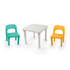Dolu Kinder Tafel met 2 stoelen Turquoise/Geel_