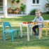 Dolu Kinder Tafel met 2 stoelen Turquoise/Geel_