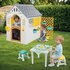 Dolu Tuin Speelhuis + Accessoires + Tafel en 2 Stoelen Wit/Grijs 140x127x107.5 cm_