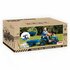 Dolu Traptractor met Aanghanger & Claxon Blauw/Zwart_
