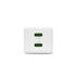 Hama Snellader + Kabel 2x USB-C PD/QC Mini-oplader 35W 1 m Wit_
