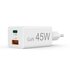 Hama Snellader 1x USB-C PD 1x USB-A QC Mini-oplader 45 W Wit_
