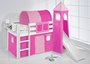 Halfhoogslaper Roze met tent, toren en glijbaan_