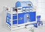 Stapelbed Tractor Blauw met tent en lattenbodems_