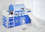 Halfhoogslaper IDA Tractor Blauw met tent en glijbaan_