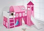 Halfhoogslaper IDA Frozen Roze met tent, toren en glijbaan_