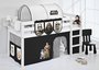 Halfhoogslaper Star Wars Zwart met tent_