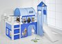 Halfhoogslaper Star Wars Blauw met tent, toren en glijbaan_